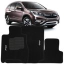 Ver imagem 2 de Jogo de Tapete Automotivo Carpete Crv 2012 À 2018 Soft Logo Bordado Preto 3 Peças