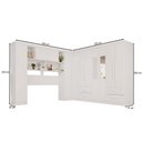 Ver imagem 4 de Guarda-roupa Casal Modulado Andorra 11 Portas 4 Gavetas com Espelho Branco - Pnr Móveis