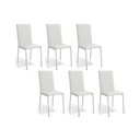 Ver imagem 1 de Cadeiras de Cozinha Amsterdã C091 Kit 6 Un Cromada - Assento Branco 106 - Kappesberg