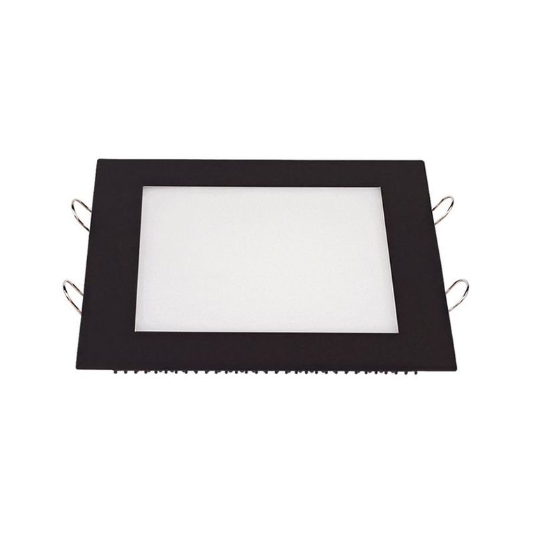 Painel de Led Taschibra Quadrado Lux de Embutir 18W Bivolt Preto 4000K Luz Neutra