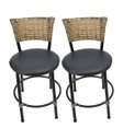 Ver imagem 1 de Kit 2 Banquetas Baixa Area Gourmet Encosto Juncado