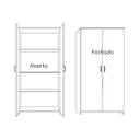 Ver imagem 3 de Armário Alto Fechado com 02 Portas - 1,59x0,80x0,42m - Pollo Móveis - Cor Preto - 44106