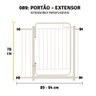Grade Portão Proteção Pet Cachorro 89 a 94 Cm Criança Cães:branco - 7
