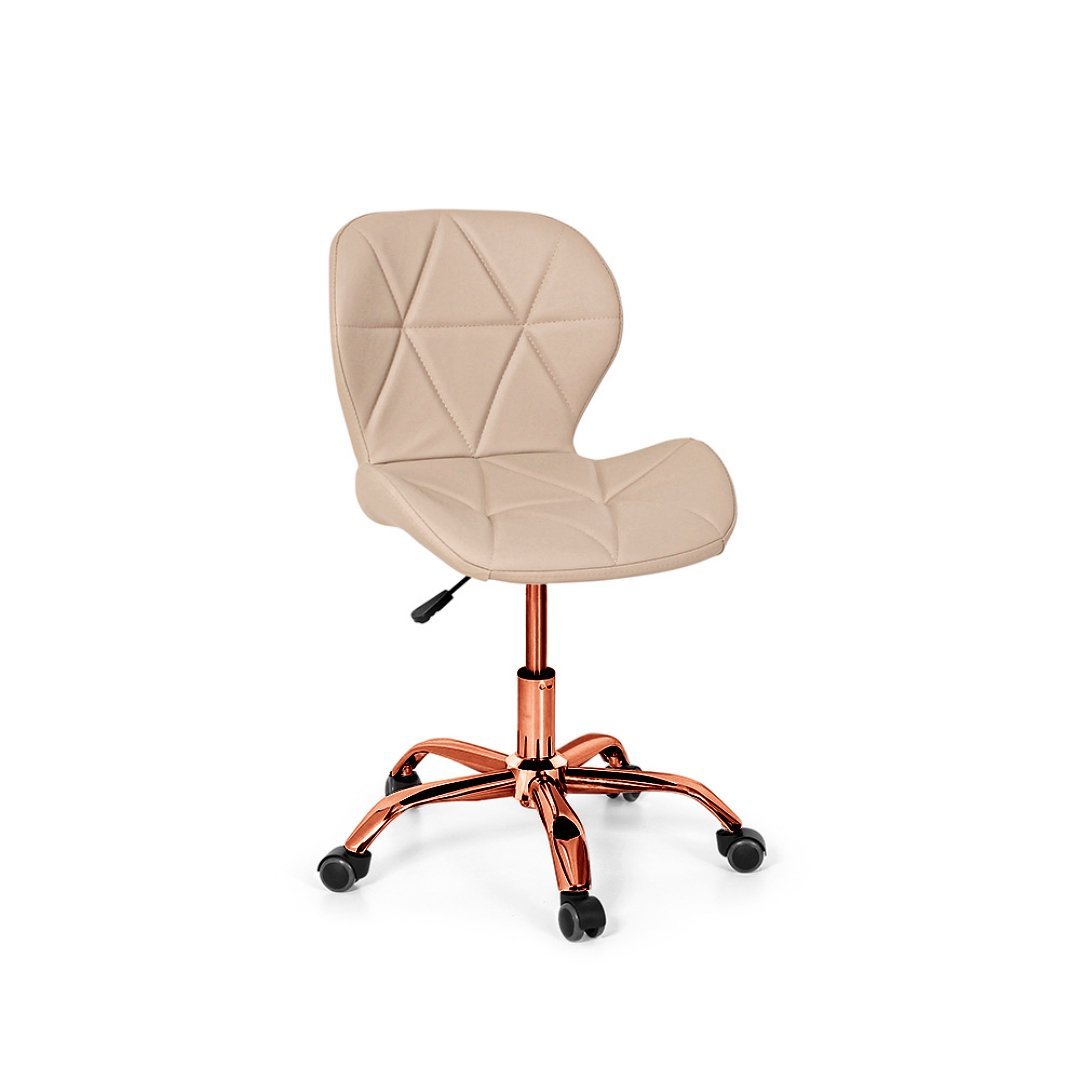 Cadeira Office Eiffel Slim Base Giratória Nude - Rosé - 1