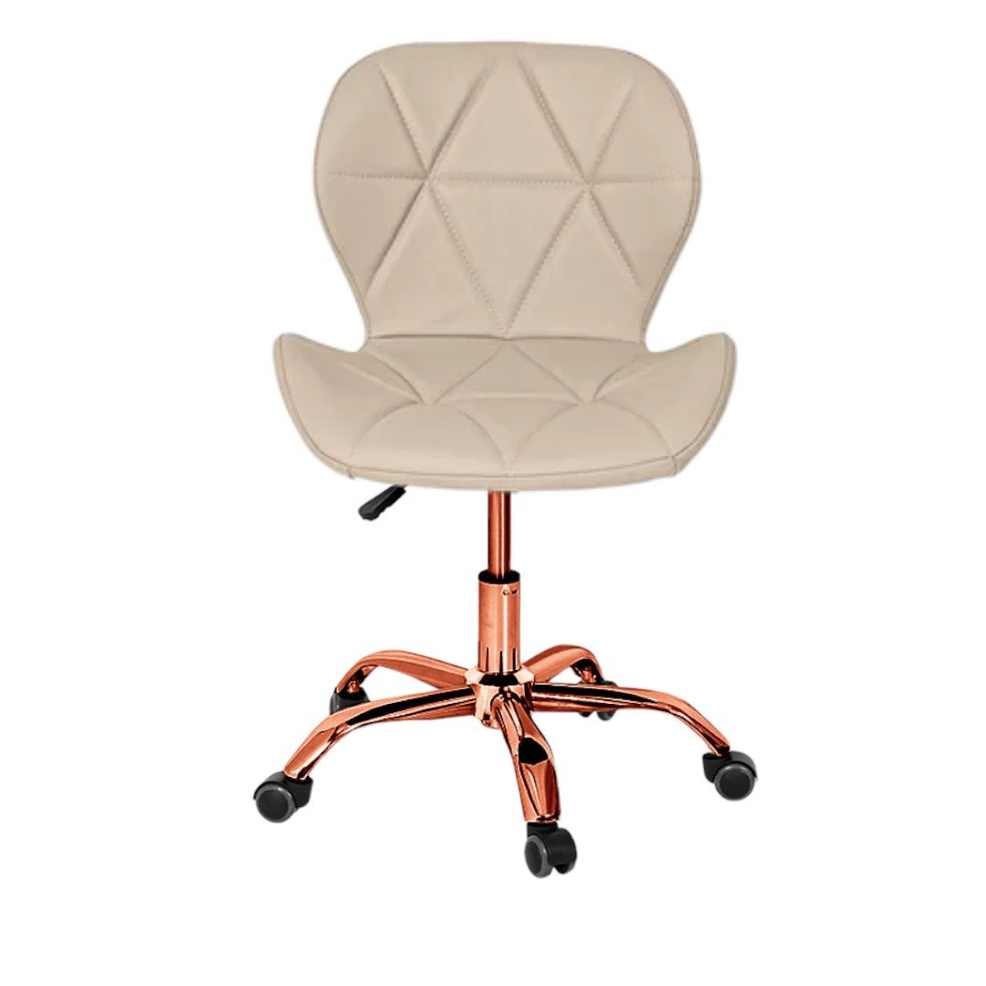 Cadeira Office Eiffel Slim Base Giratória Nude - Rosé - 3