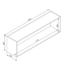 Ver imagem 3 de Nicho Organizador Multifuncional 1,20m X 36cm Funcionale Ae120 Art In Móveis - Preto