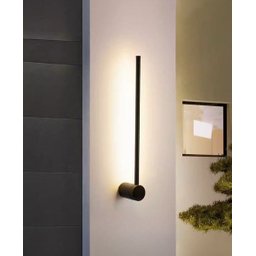 Arandela Moderna Slim Luxo Perfil Retangular Led Integrado 60cm Preta - 5