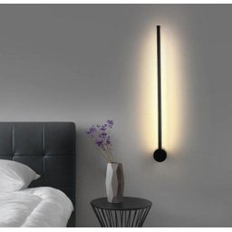 Arandela Moderna Slim Luxo Perfil Retangular Led Integrado 60cm Preta - 2