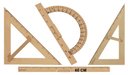 Ver imagem 7 de Kit Geométrico do Professor Mdf com Régua 60 Cm 1 Esquadro 30/60 Graus 1 Esquadro 45 Graus e 1 Trans