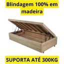 Ver imagem 4 de Box Baú Solteirão Blindado na Chapa de Madeira - Suede Cinza (96x203x42)