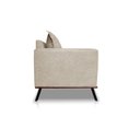 Ver imagem 3 de Sofá 2 Lugares Decorativo Atlas 1,60cm Pés Retro Linho Boucle Bege 3207 - Vimont Moveis