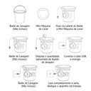 Ver imagem 3 de Mini Maquina Lavar Roupas Rotativa Portátil Para Balde