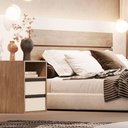 Ver imagem 4 de Mesa de Cabeceira Select 2 Gavetas MDF Off White e Carvalho Belmax