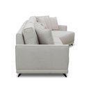 Ver imagem 7 de Sofá Sala de Estar Bipartido Design Moderno 310cm com Almofadas Pés de Ferro Rossi Linho Bege G93 - 