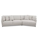 Ver mais imagens de Sofá Sala de Estar Bipartido Design Moderno 310cm com Almofadas Pés de Ferro Rossi Linho Bege G93 - 