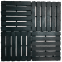 Ver imagem 6 de Kit 12 Deck Modular Plástico Textura Madeira 30x30x2,5cm - Preto:preto