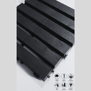 Ver imagem 2 de Kit 12 Deck Modular Plástico Textura Madeira 30x30x2,5cm - Preto:preto