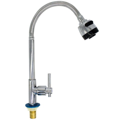 Torneira Gourmet Flexível Cromada Cozinha Mesa Bancada 1/4 Volta