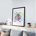Ver imagem 2 de Quadro Decorativo Moldura Preta 30x40cm Cerebro Arts