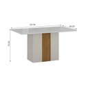 Ver imagem 3 de Mesa Doha 1,20 Off/decor Tampo Off C/vidro 4 Cadeiras Doha