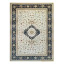 Ver imagem 1 de Tapete Sala 240x300 Cm Classico Oriental Bege Borda Azul