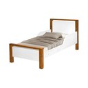 Ver imagem 2 de Mini Cama Infantil Montessoriana Branca e Mel com Colchão