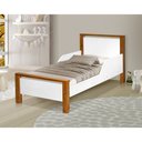 Ver imagem 1 de Mini Cama Infantil Montessoriana Branca e Mel com Colchão