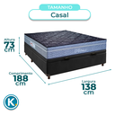 Ver imagem 3 de Cama Box Bau + Colchão Casal Molas Ensacadas Petrus Paropas