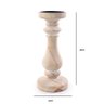Castical Decorativo em Madeira Natural 12x28x12cm - 3