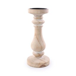 Castical Decorativo em Madeira Natural 12x28x12cm - 1