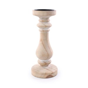 Castical Decorativo em Madeira Natural 12x28x12cm