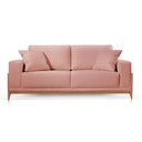 Ver imagem 2 de Sofá Verona Molas Ensacadas Braço 20cm Veludo 1,90m:rose