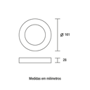 Ver imagem 2 de Painel Plafon Led Sobrepor de Teto 159mm 3000k 12w Branco. Blumenau Iluminação 80503004