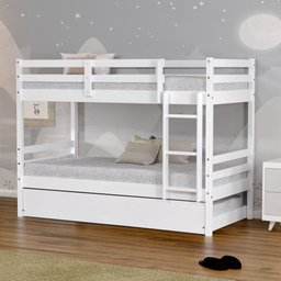 Treliche Solteiro Eco Madeira Maciça Branco Mobilistore - 1