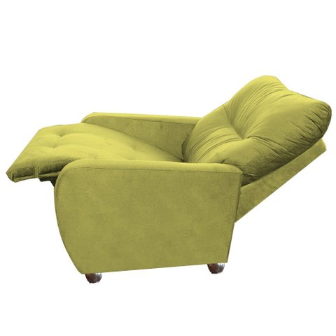 Poltrona para Extensão Reclinável Suede Imperio Moderno Amarelo