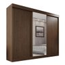 Guarda Roupa Casal 100% Mdf 3 Portas de Correr 6 Gavetas com Espelho Central Fênix - Mais Móveis - 1