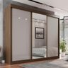 Guarda Roupa Casal 100% Mdf 3 Portas de Correr 6 Gavetas com Espelho Central Fênix - Mais Móveis - 6