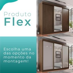Guarda Roupa Casal 100% Mdf 3 Portas de Correr 6 Gavetas com Espelho Central Fênix - Mais Móveis - 9