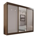 Ver imagem 5 de Guarda Roupa Casal 100% Mdf 3 Portas de Correr 6 Gavetas com Espelho Central Fênix - Mais Móveis