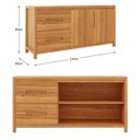 Ver imagem 2 de Conjunto Sala Jantar Nature: Balcão Buffet, Mesa, Banco e Cadeiras Rústico Claro Madeira Pinus