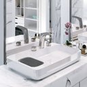 Ver imagem 4 de Cuba de Apoio Roca Infinity 60x42 A327273000 Retangular com Mesa e Válvula Oculta Branca