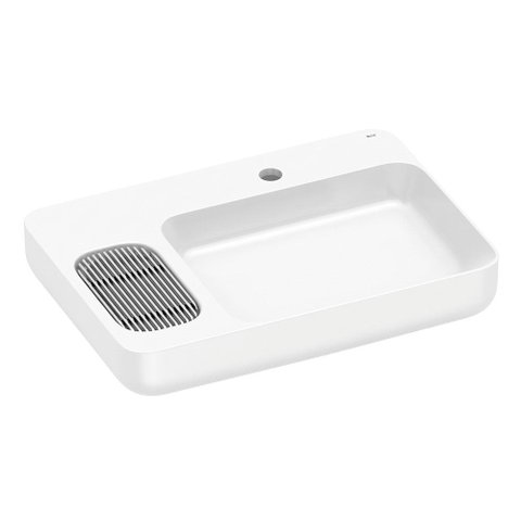 Cuba de Apoio Roca Infinity 60x42 A327273000 Retangular com Mesa e Válvula Oculta Branca