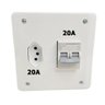 Caixa Disjuntor Bipolar 20A com Tomada 20A Interruptor Ar Condicionado Embutir Residencial Comercial - 5