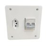 Caixa Disjuntor Bipolar 20A com Tomada 20A Interruptor Ar Condicionado Embutir Residencial Comercial - 2