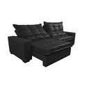 Ver imagem 7 de Sofá de Courino Retrátil e Reclinável 2,35m Cama inBox Bourbon SoftGel D40 Preto