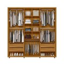 Ver imagem 2 de Guarda Roupa Casal Veronese 6 Portas de Giro 4 Gavetas MDP Cumaru Pallazio