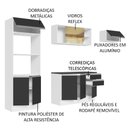 Ver imagem 5 de Armário de Cozinha Completa 100% MDF 250cm Branco/Preto Acordes Madesa 04