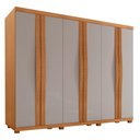 Ver imagem 2 de Guarda-Roupa Casal 100% MDF 6 Portas e 6 Gavetas com Pés 273cm Multimóveis CR35531 Madeirado/Off