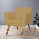 Ver imagem 3 de Kit com 2 Poltronas Cadeiras Isabella Estofadas Veludo Mostarda - Incasa Decor
