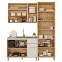 Ver imagem 6 de Cozinha Compacta 100 MDF 3 Peças com Cristaleira 190cm Aura Luciane Móveis